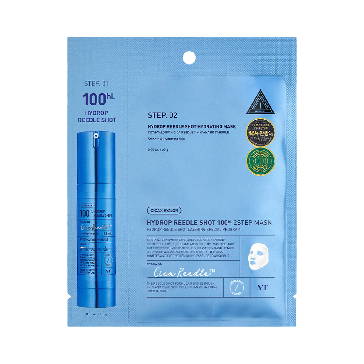 Hydrop Reedle Shot 100hL 2-Step Mask VT Cosmetics